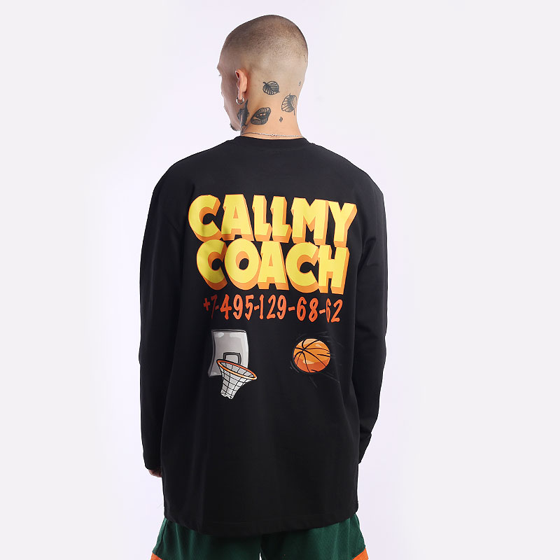 Лонгслив PLAYGROUND Call My Coach Long (CallMyCoachLong-blk)  - цена, описание, фото 2